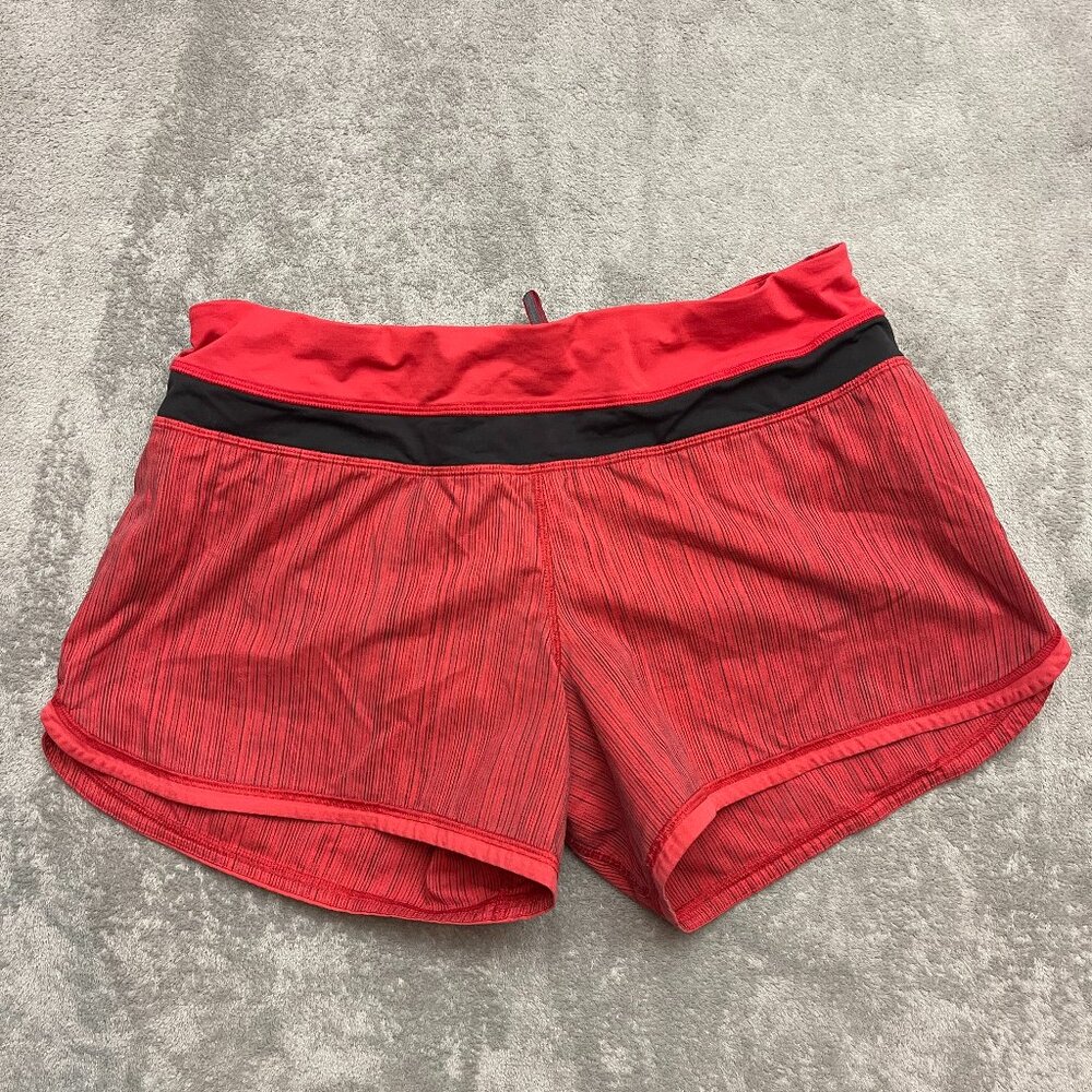 WOMENS LULULEMON SPEED UP SHORTS RED – WOMENS SIZE 10